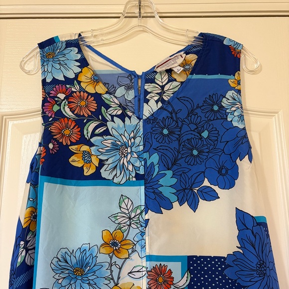 Johnny Was Blue Floral Maxi Dress - Picture 3 of 14